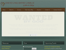 Tablet Screenshot of harveyoaksbaptist.org